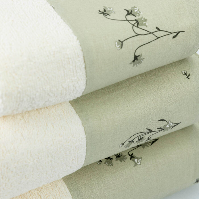 Πετσέτες Σετ 3ΤΜΧ Campanula 70 x 140 / 50 x 90 / 30 x 50 cm  100% Βαμβάκι Φυστικί BOREA - Image 7