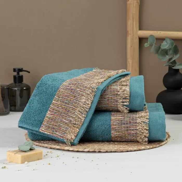 Πετσέτες Σετ 3ΤΜΧ Siesta 70 x 140 / 50 x 90 / 30 x 50 cm  100% Βαμβάκι Εκρού BOREA - Image 2