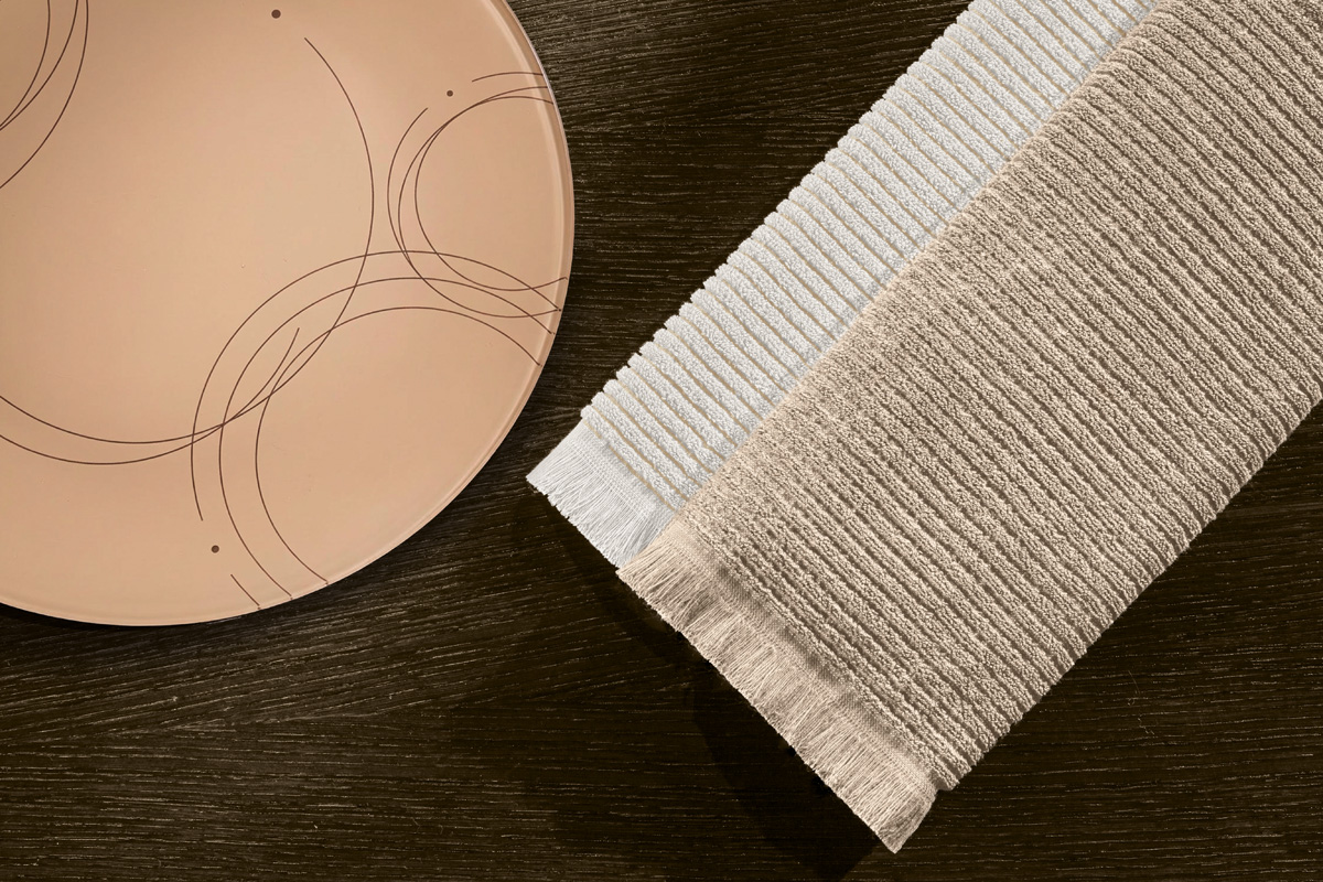 1110009212600.jpg Σετ 2τμχ Πετσέτες Κουζίνας Tissus Beige της Guy Laroche (Cotton 100%) - Image 1