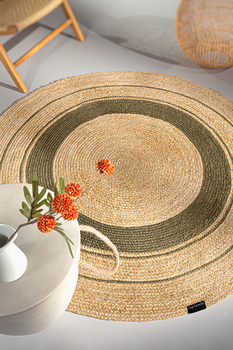 1187091126016.jpg Χαλί Grande Olive της Guy Laroche (Jute 100%) - Image 1