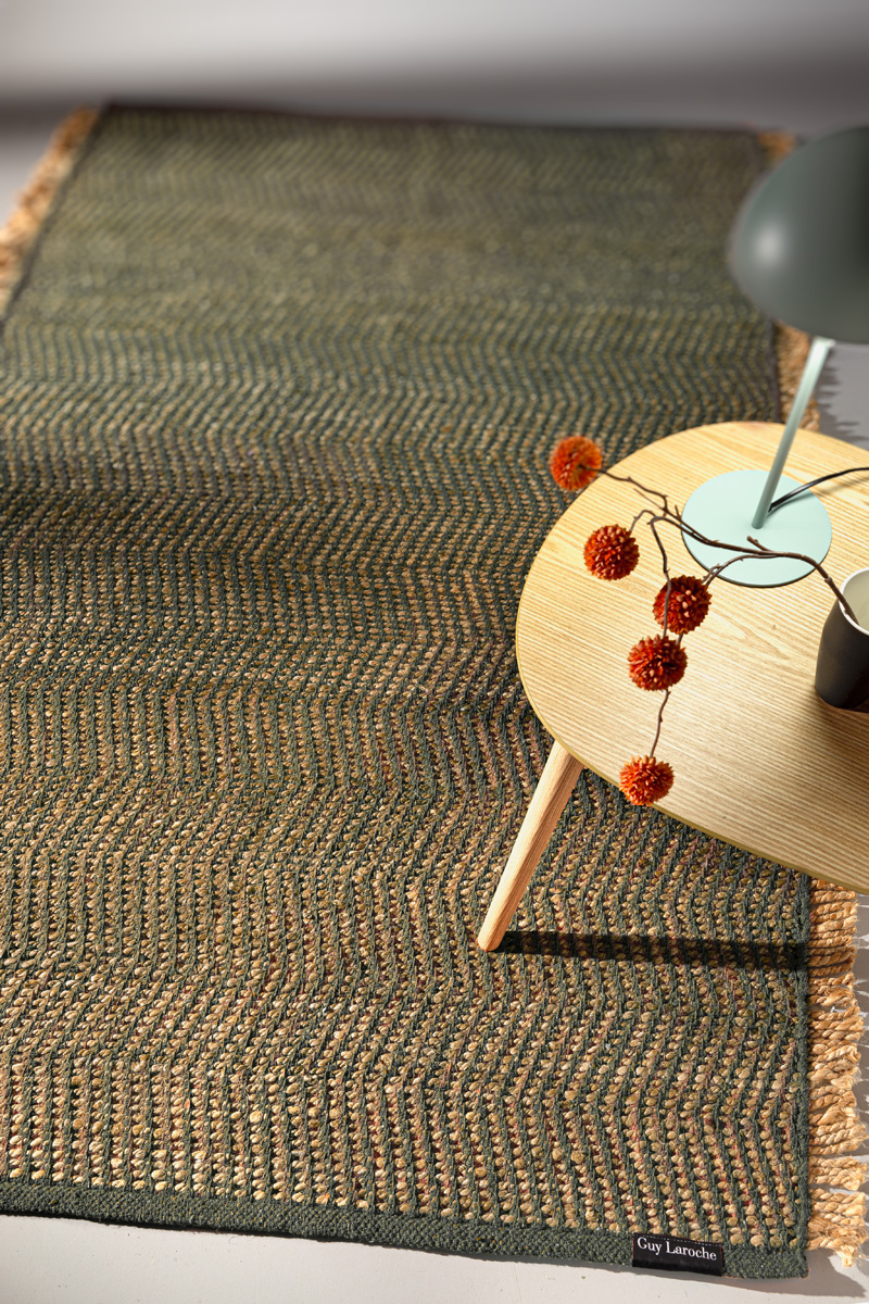 1187091126031.jpg Χαλί Zigk Zagk Olive της Guy Laroche (Cotton 50% - Jute 50%) - Image 1