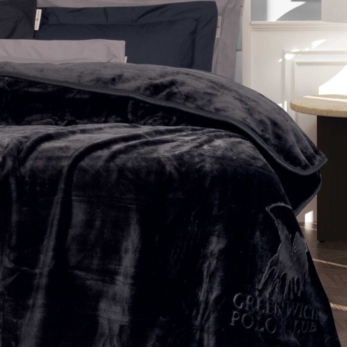 GREENWICH POLO CLUB ΚΟΥΒΕΡΤΑ VELOUR ΥΠΕΡΔΙΠΛH ESSENTIAL 3440 BLACK GREENWICH POLO CLUB - Image 2