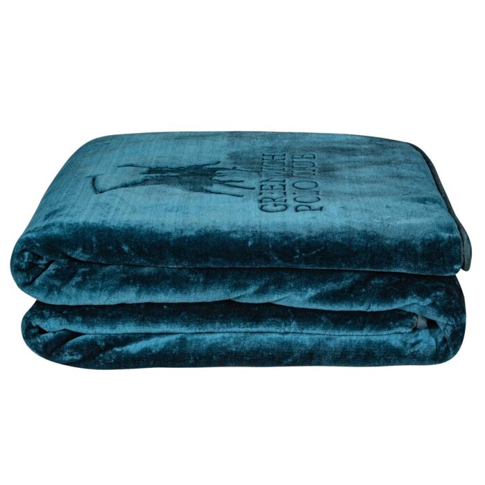 GREENWICH POLO CLUB ΚΟΥΒΕΡΤΑ VELOUR ΥΠΕΡΔΙΠΛΗ ESSENTIAL 3498 DARK AQUAMARINE GREENWICH POLO CLUB - Image 3