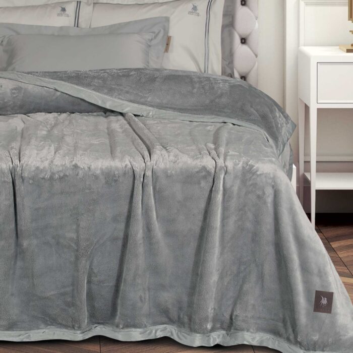 GREENWICH POLO CLUB ΚΟΥΒΕΡΤΑ VELOUR KING ESSENTIAL 3971 GREY GREENWICH POLO CLUB - Image 2