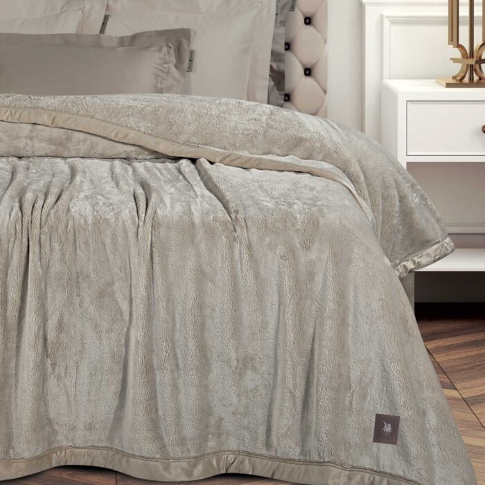 GREENWICH POLO CLUB ΚΟΥΒΕΡΤΑ VELOUR KING ESSENTIAL 3972 TAUPE GREENWICH POLO CLUB - Image 2
