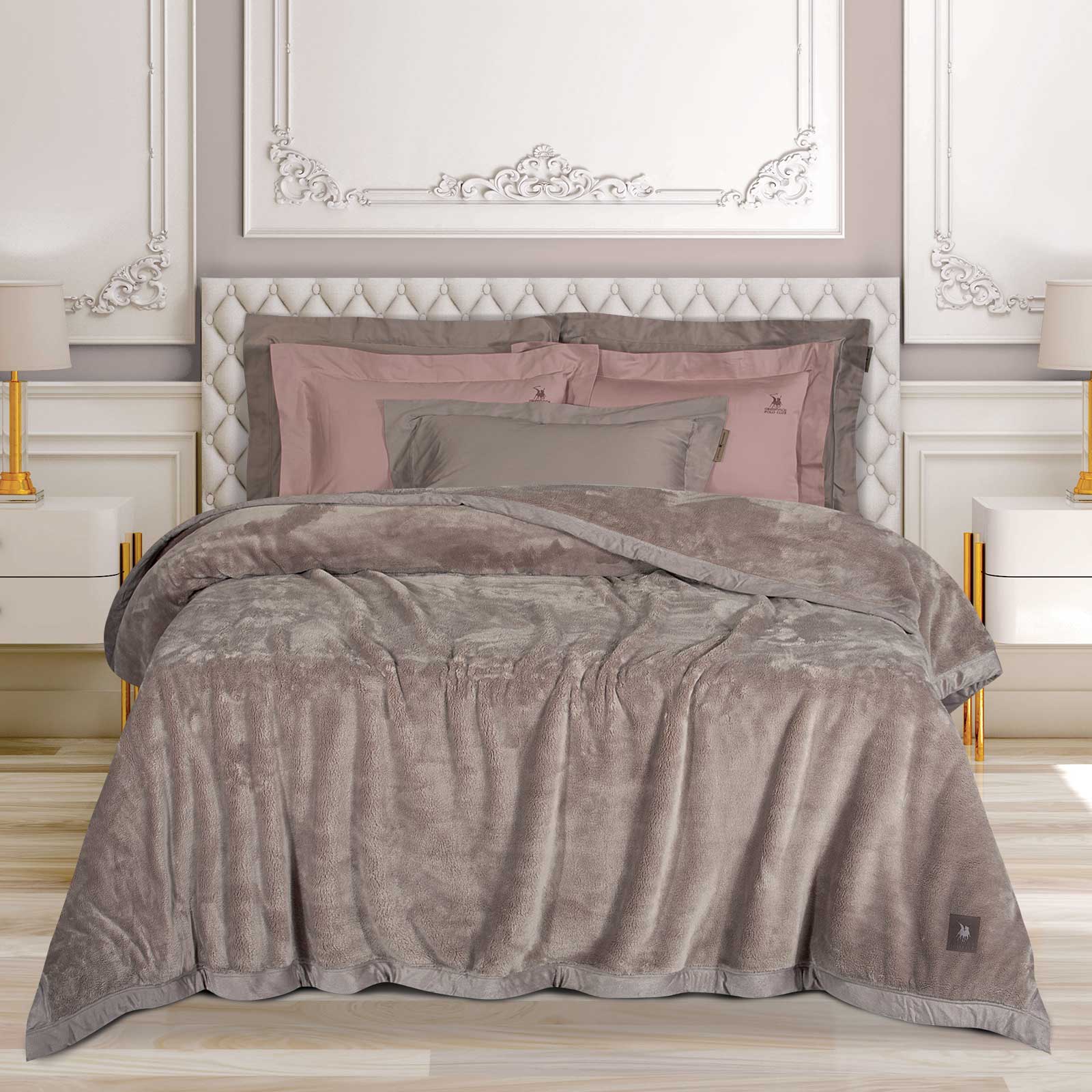 220577303973.jpg GREENWICH POLO CLUB ΚΟΥΒΕΡΤΑ VELOUR KING ESSENTIAL 3973 DUSTY LILAC GREENWICH POLO CLUB - Image 1