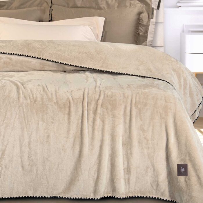 GREENWICH POLO CLUB ΚΟΥΒΕΡΤΑ FLEECE 220X240 ESSENTIAL 4438 BEIGE GREENWICH POLO CLUB - Image 2