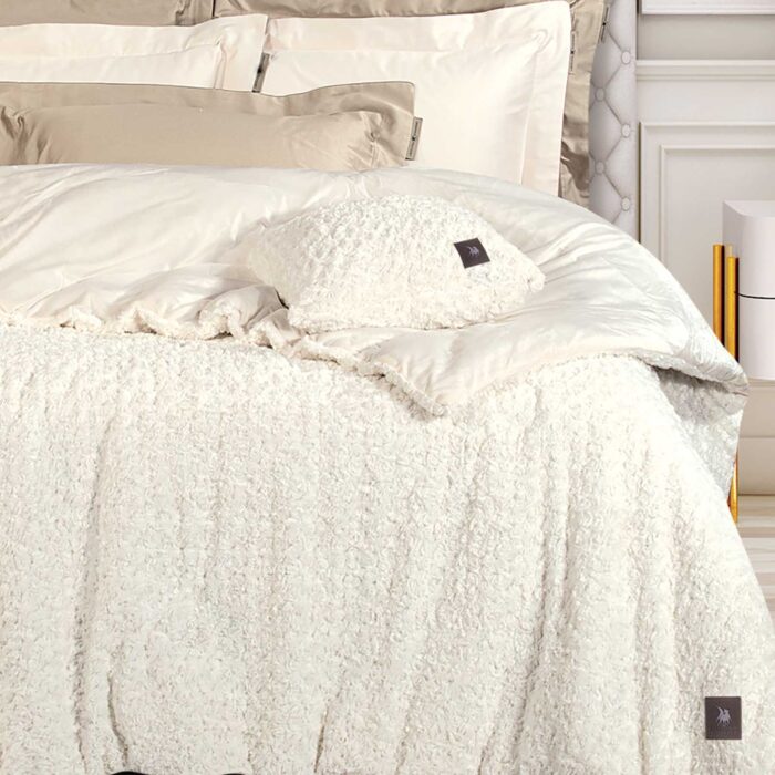 GREENWICH POLO CLUB ΚΟΥΒΕΡΤΟΠΑΠΛΩΜΑ RABBIT FAUX FUR KING ESSENTIAL 3959 WHITE GREENWICH POLO CLUB - Image 2