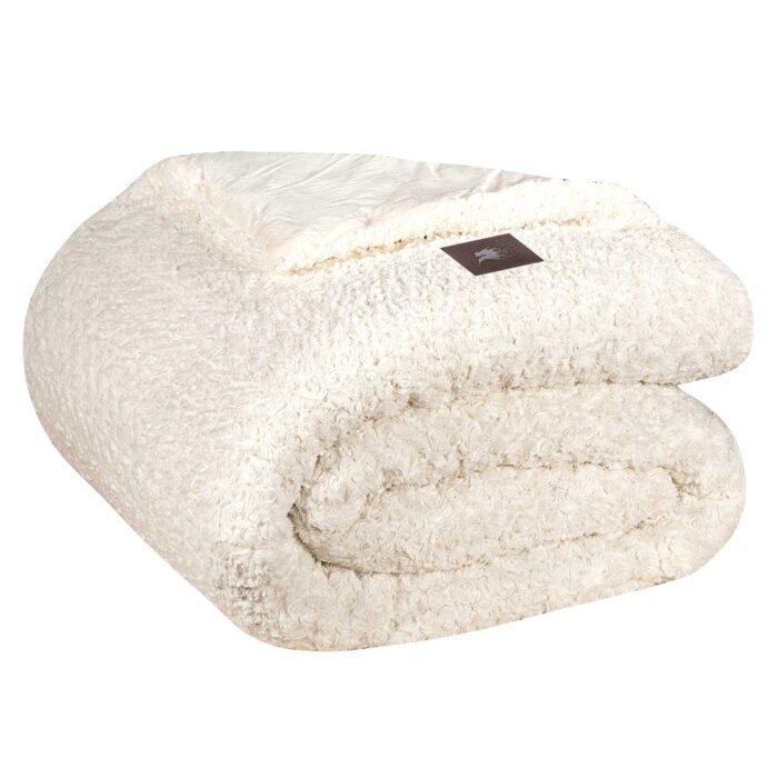 GREENWICH POLO CLUB ΚΟΥΒΕΡΤΟΠΑΠΛΩΜΑ RABBIT FAUX FUR KING ESSENTIAL 3959 WHITE GREENWICH POLO CLUB - Image 3