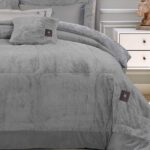 GREENWICH POLO CLUB ΚΟΥΒΕΡΤΟΠΑΠΛΩΜΑ RABBIT FAUX FUR KING PREMIUM 3964 GREY GREENWICH POLO CLUB - Image 2