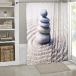 LINO ΚΟΥΡΤΙΝΑ ΜΠΑΝΙΟΥ JIWE 180X200 100% Πολυέστερ, Αδιάβροχο