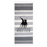 GREENWICH POLO PAREO PESTEMAL 80Χ170 3841 GREY GREENWICH POLO CLUB