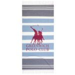 GREENWICH POLO PAREO PESTEMAL 80Χ170 3843 BLUE GREENWICH POLO CLUB