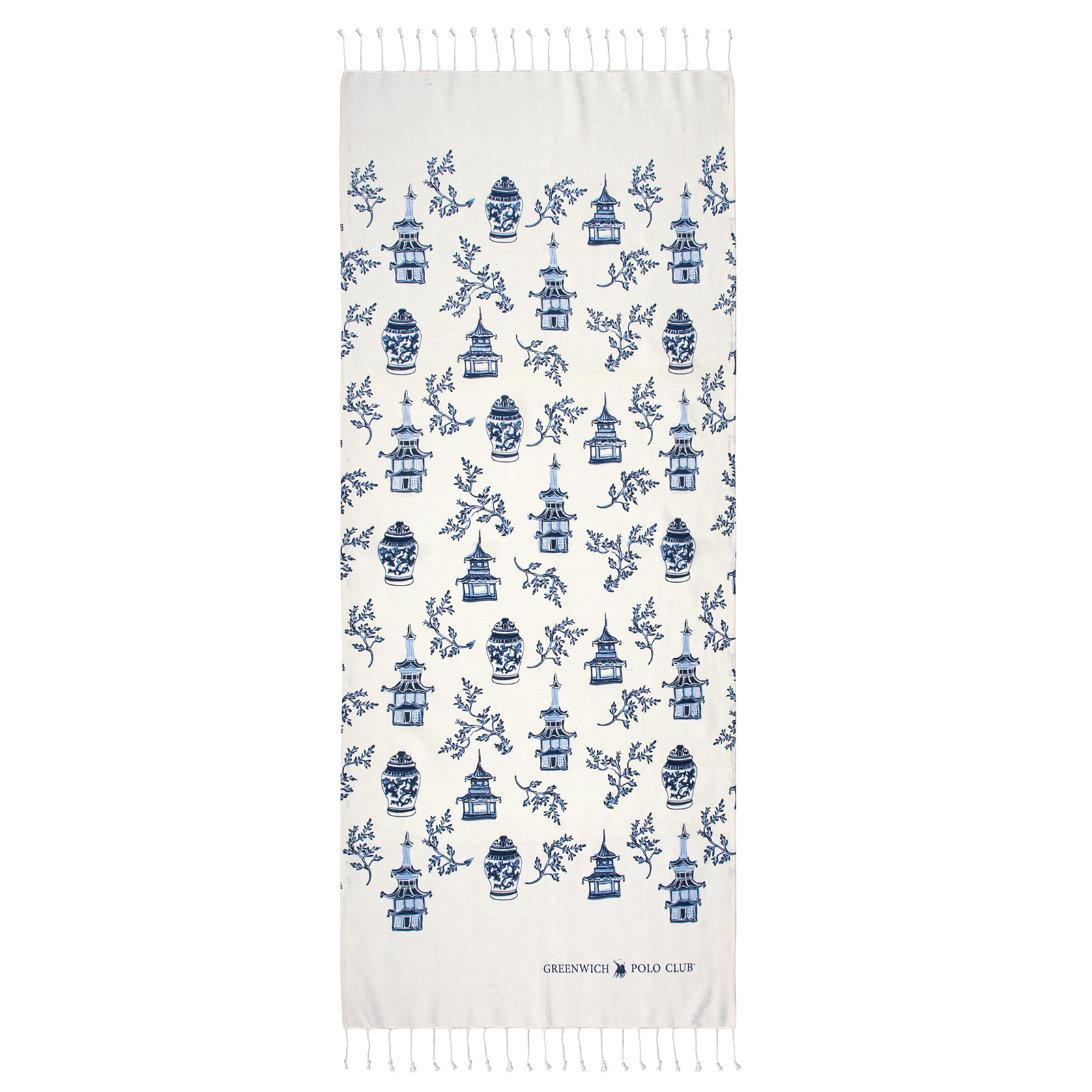267801803670.jpg GREENWICH POLO CLUB PAREO PRINTED 80Χ180 3670 BLUE GREENWICH POLO CLUB - Image 1
