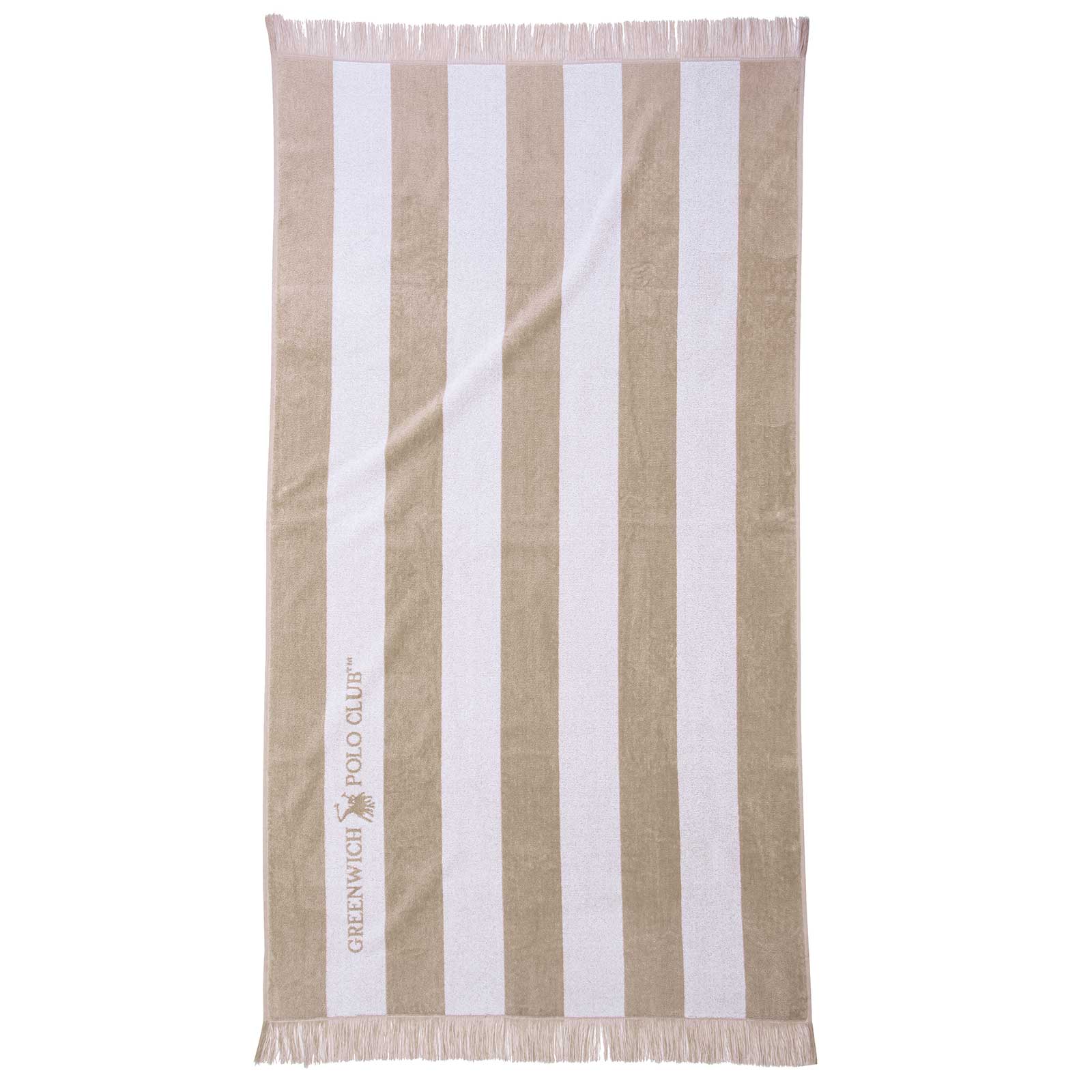 267901703729.jpg GREENWICH POLO CLUB ΠΕΤΣΕΤΑ ΘΑΛΑΣΣΗΣ 90Χ170 3729 TAUPE, WHITE GREENWICH POLO CLUB - Image 1