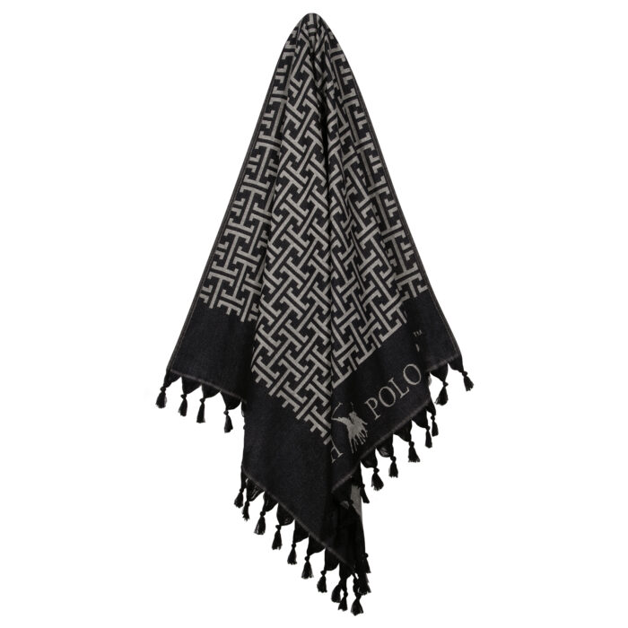 GREENWICH POLO CLUB PAREO FOUTA 90Χ170 4056 BLACK, GREY GREENWICH POLO CLUB - Image 2