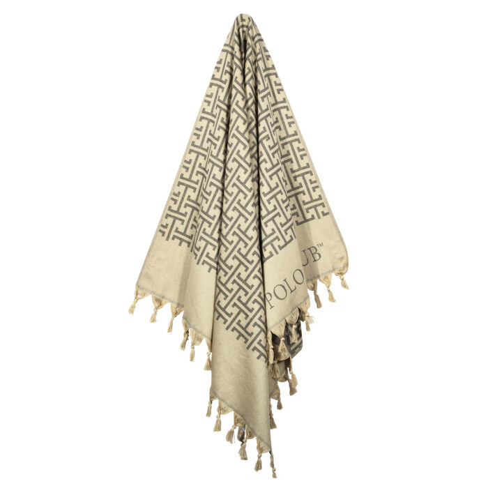 GREENWICH POLO CLUB PAREO FOUTA 90Χ170 4057 BEIGE, BLACK GREENWICH POLO CLUB - Image 2
