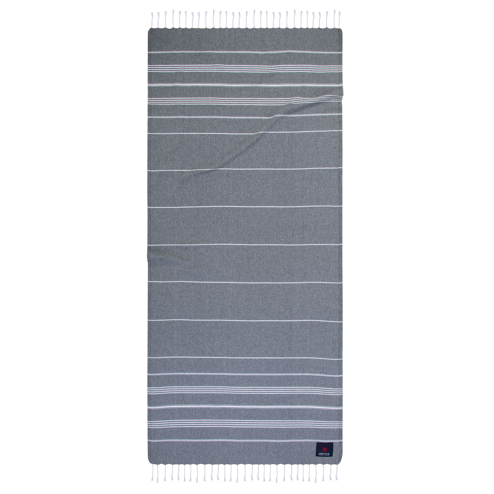 267901803812.jpg GREENWICH POLO CLUB PAREO JACQUARD 80Χ180 3812 GREY GREENWICH POLO CLUB - Image 1
