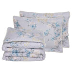 DAS HOME ΠΑΠΛΩΜΑΤΟΘΗΚΗ ΣΕΤ ΥΠΕΡΔΙΠΛΗ PRESTIGE 1710 GREY, LILAC DAS HOME - Image 3