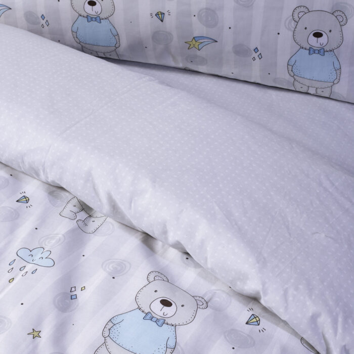 DAS KIDS ΣΕΤ ΠΑΠΛΩΜΑΤΟΘΗΚΗ ΜΟΝΗ 4767 ΓΚΡΙ, ΕΚΡΟΥ, ΣΙΕΛ DAS HOME - Image 2