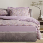 DAS HOME ΣΕΤ ΠΑΠΛΩΜΑΤΟΘΗΚΗ ΜΟΝΗ HAPPY FLANNEL 9682 GREY, LILAC DAS HOME