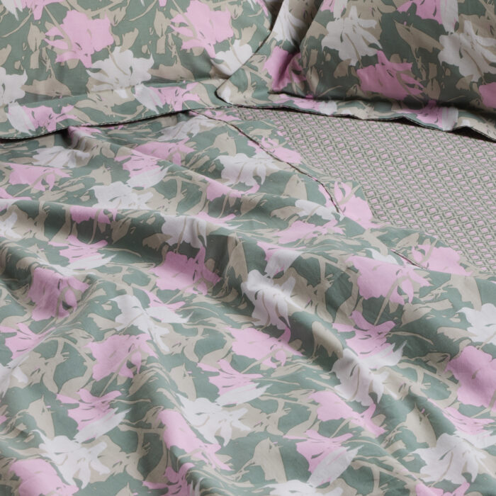 DAS HOME ΣΕΤ ΠΑΠΛΩΜΑΤΟΘΗΚΗ ΥΠΕΡΔΙΠΛΗ DAILY 3175 GREEN, PINK DAS HOME - Image 2