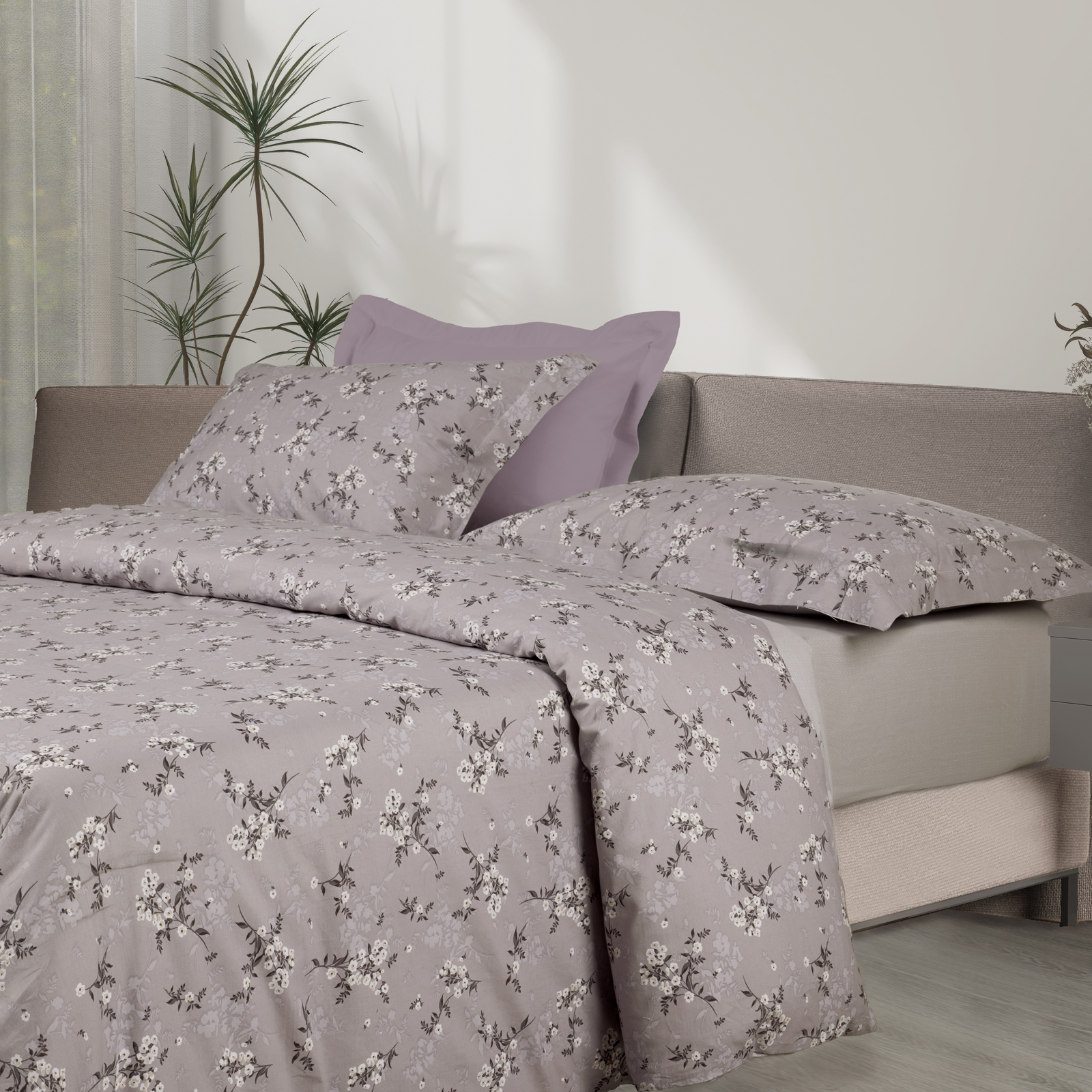 406009209684.jpg DAS HOME ΣΕΤ ΠΑΠΛΩΜΑΤΟΘΗΚΗ ΥΠΕΡΔΙΠΛΗ HAPPY 9684 GREY, TAUPE DAS HOME - Image 1