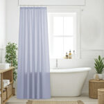 DAS HOME ΚΟΥΡΤΙΝΑ ΜΠΑΝΙΟΥ 200X180 0804 BLUE DAS HOME