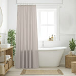 DAS HOME ΚΟΥΡΤΙΝΑ ΜΠΑΝΙΟΥ 200X180 0808 TAUPE DAS HOME