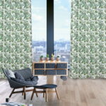 DAS HOME 2178 ΚΟΥΡΤΙΝΑ 140Χ260 ΜΕ ΤΡΟΥΚΣ ΕΚΡΟΥ, ΠΡΑΣΙΝΟ DAS HOME