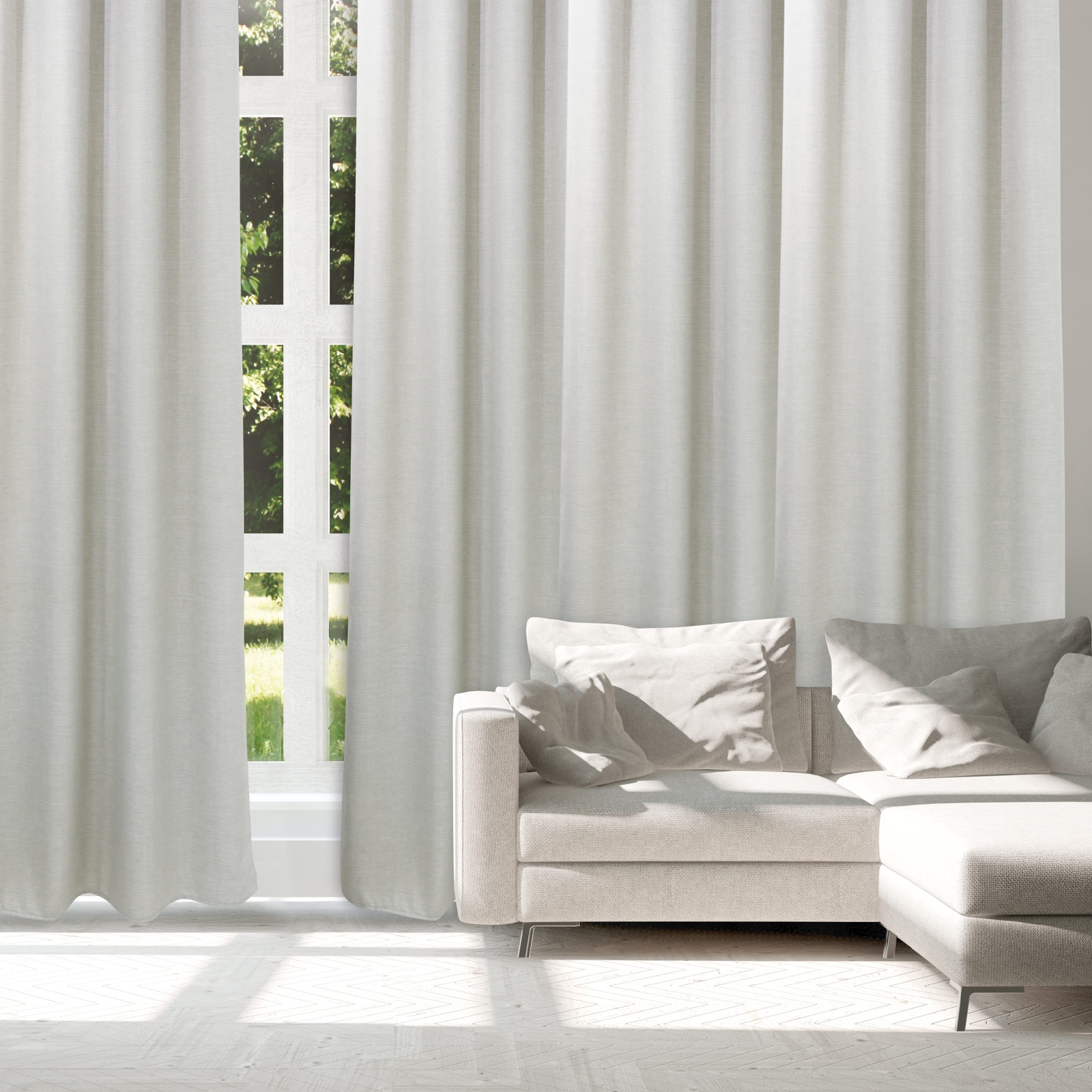 420142702242.jpg DAS HOME ΚΟΥΡΤΙΝΑ ΜΕ ΚΡΙΚΟΥΣ 140Χ270 2242 OLIVE DAS HOME - Image 1