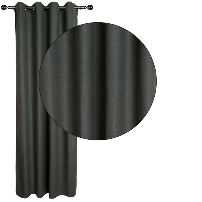 DAS HOME ΚΟΥΡΤΙΝΑ ΜΕ ΚΡΙΚΟΥΣ 140Χ270 2261 ΓΚΡΙ ΣΚΟΥΡΟ DAS HOME - Image 2