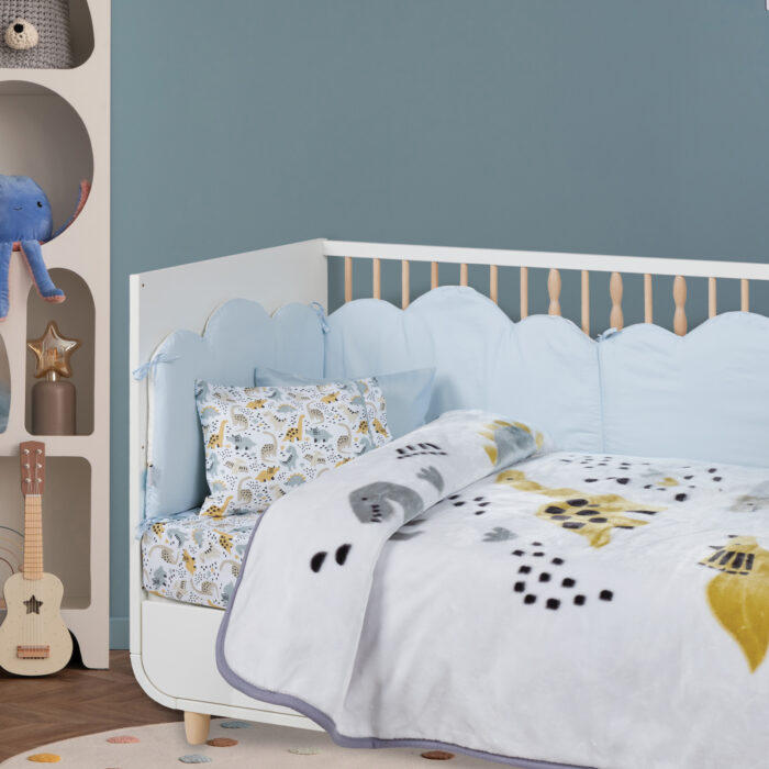 DAS BABY ΚΟΥΒΕΡΤΑ VELOUR ΚΟΥΝΙΑΣ RELAX 4977 MINT, TAUPE DAS HOME - Image 2