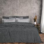 DAS HOME ΚΟΥΒΕΡΤΑ VELOUR ΥΠΕΡΔΙΠΛΗ 1343 DARK GREY DAS HOME