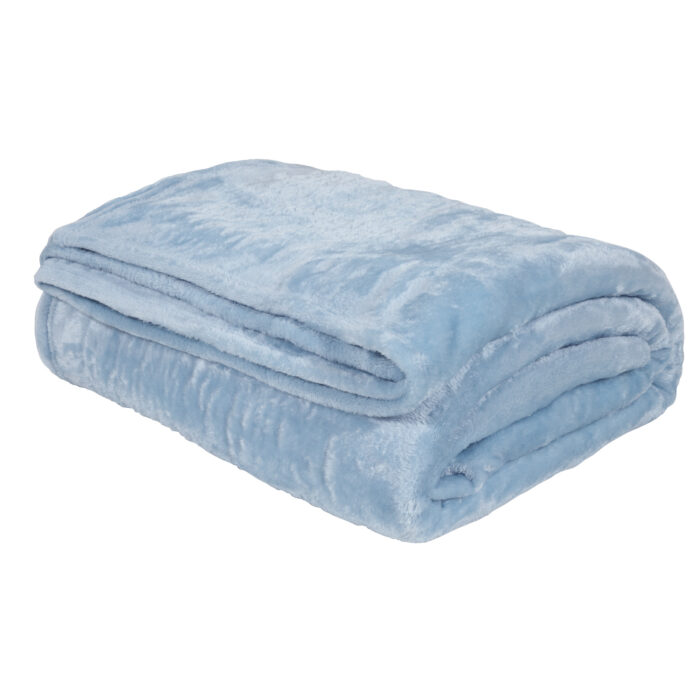 DAS HOME ΚΟΥΒΕΡΤΑ VELOUR ΥΠΕΡΔΙΠΛΗ 1344 BABY BLUE DAS HOME - Image 2