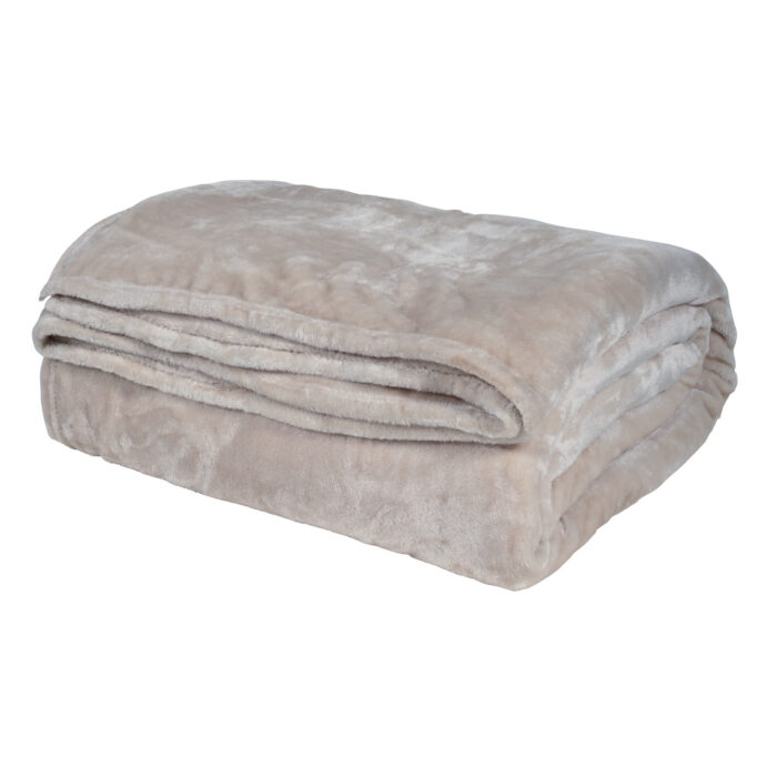 DAS HOME ΚΟΥΒΕΡΤΑ VELOUR ΥΠΕΡΔΙΠΛΗ 1345 BEIGE DAS HOME - Image 2