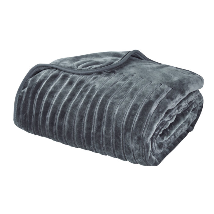 DAS HOME ΚΟΥΒΕΡΤΑ VELOUR ΥΠΕΡΔΙΠΛΗ 1349 DARK GREY DAS HOME - Image 2