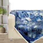 DAS HOME ΚΟΥΒΕΡΤΑ FLEECE PRINT ΣΧ.370 130X160 ΜΠΛΕ DAS HOME