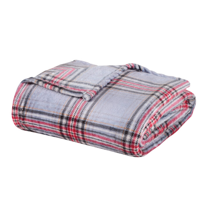 DAS HOME ΚΟΥΒΕΡΤΑ FLEECE 130Χ170 1362 GREY, RED DAS HOME - Image 2