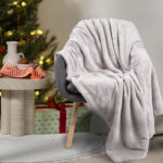 DAS HOME ΚΟΥΒΕΡΤΑ FLEECE 130Χ170 CHRISTMAS 1373 GREY DAS HOME