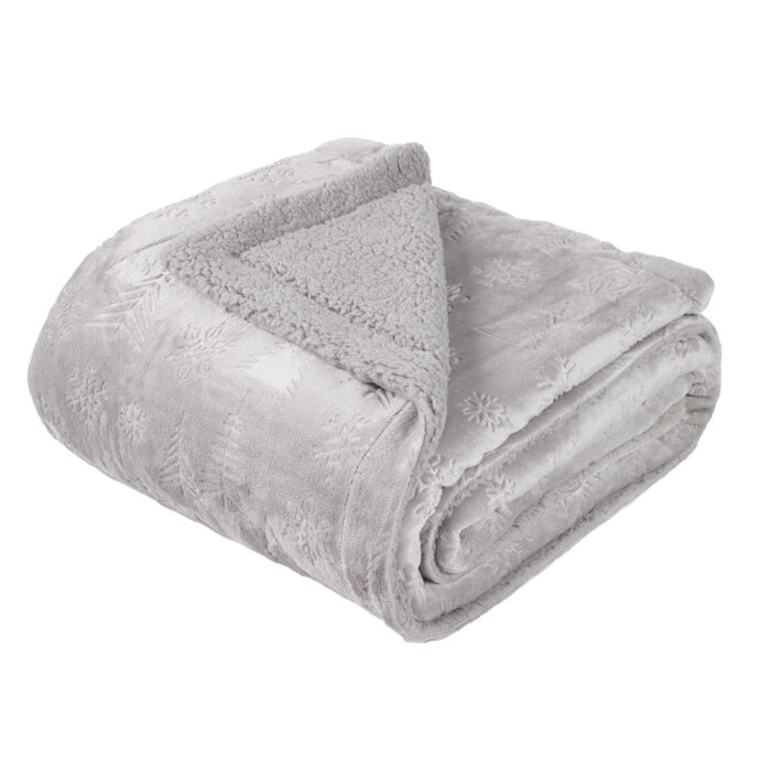 DAS HOME ΚΟΥΒΕΡΤΑ FLEECE 130Χ170 CHRISTMAS 1373 GREY DAS HOME - Image 2