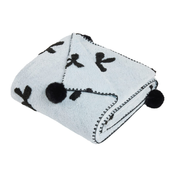 DAS HOME ΚΟΥΒΕΡΤΑ ΚΑΝΑΠΕ JACQUARD FLEECE 1380 LIGHT BLUE DAS HOME - Image 2