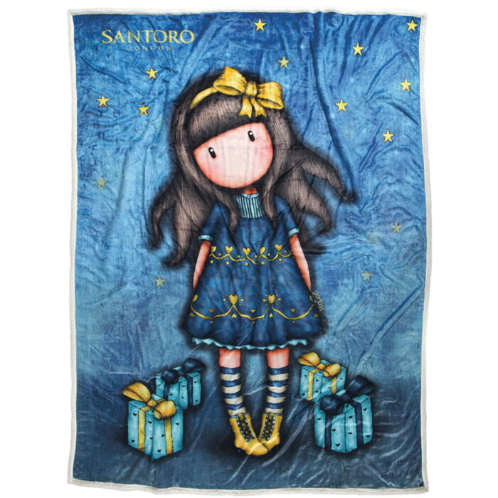 SANTORO GORJUSS 5020 ΚΟΥΒΕΡΤΑ FLEECE SHERPA 160X220 JUST BECAUSE ΜΠΛΕ DAS HOME - Image 2