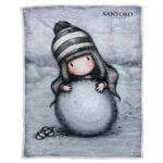 SANTORO GORJUSS 5033 ΚΟΥΒΕΡΤΑ FLEECE SHERPA 160X220 THE SNOW GIRL ΓΚΡΙ DAS HOME - Image 2