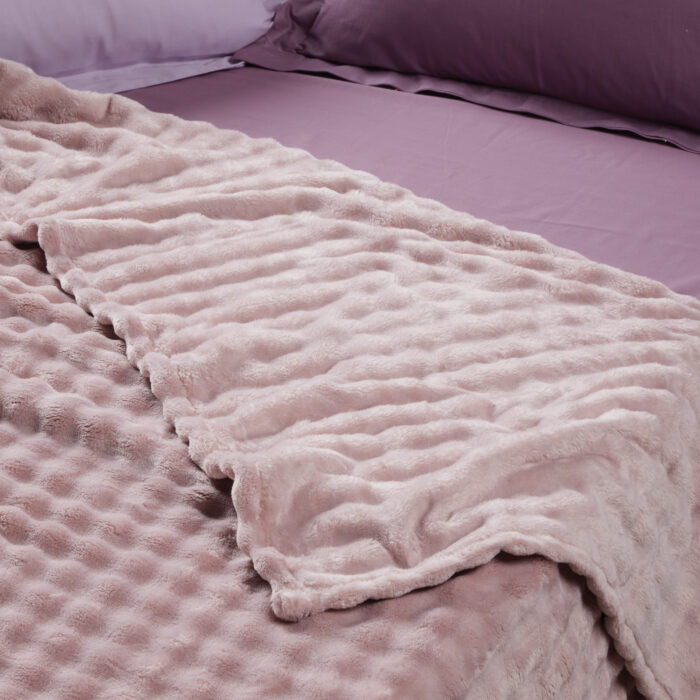 DAS HOME ΚΟΥΒΕΡΤΑ BUBBLE FLEECE 160Χ220 1372 DUSTY LILAC DAS HOME - Image 2
