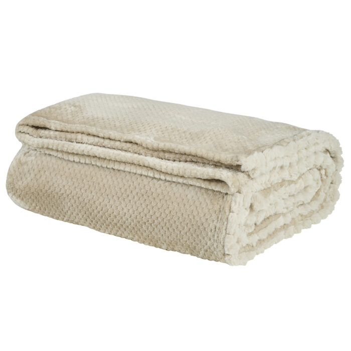 DAS HOME ΚΟΥΒΕΡΤΑ FLEECE 220Χ240 1187 BEIGE DAS HOME - Image 2