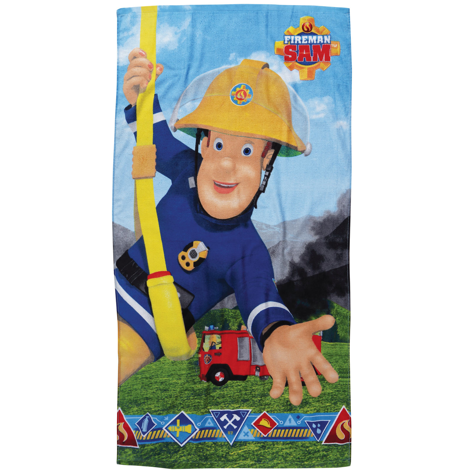 420708705848.jpg SAM THE FIREMAN 5848 ΠΕΤΣΕΤΑ ΘΑΛΑΣΣΗΣ 70Χ140 ΚΙΤΡΙΝΟ, ΜΠΛΕ DAS HOME - Image 1