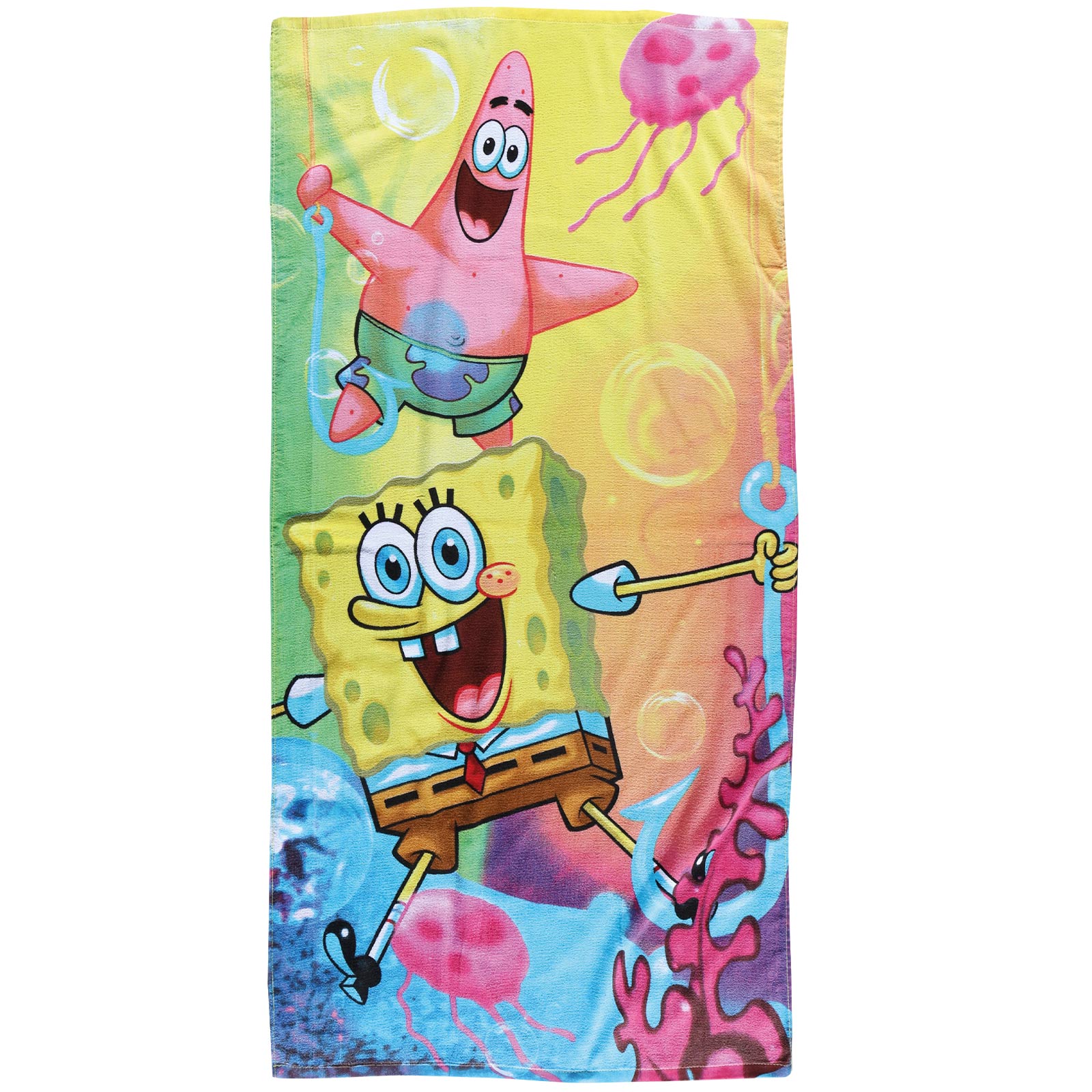 420708705867.jpg ΠΕΤΣΕΤΑ ΘΑΛΑΣΣΗΣ SPONGEBOB 70Χ140 5867 ΓΑΛΑΖΙΟ, ΚΙΤΡΙΝΟ, ΡΟΖ DAS HOME - Image 1