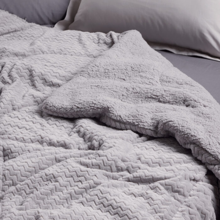 DAS HOME ΚΟΥΒΕΡΤΟΠΑΠΛΩΜΑ SHERPA ΜΟΝΟ 1368 GREY DAS HOME - Image 2