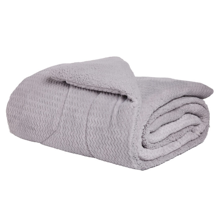 DAS HOME ΚΟΥΒΕΡΤΟΠΑΠΛΩΜΑ SHERPA ΜΟΝΟ 1368 GREY DAS HOME - Image 3